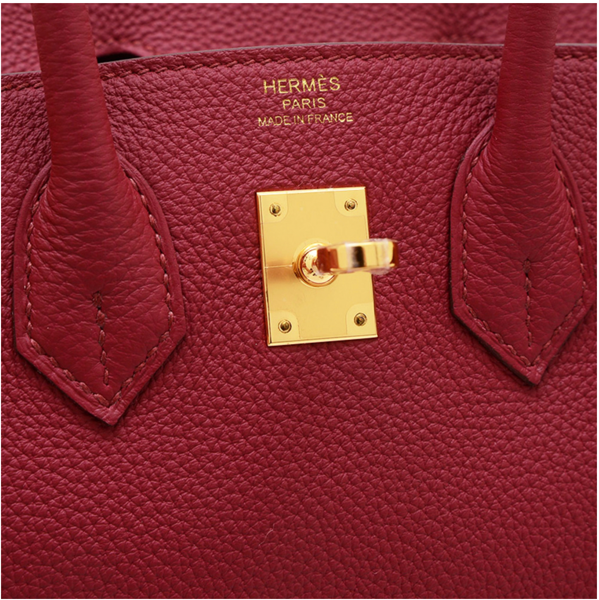 Hermès Birkin 25 Rouge Grenate Togo Leather With Gold Hardware