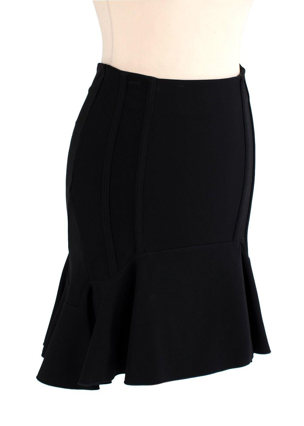 Black Fit & Flare Mini Skirt