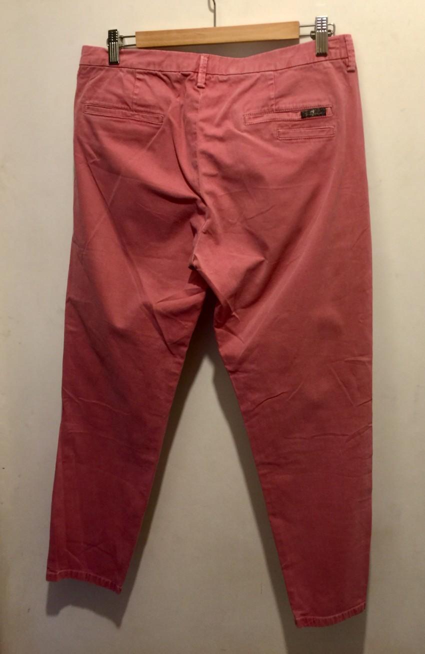 7 For All Mankind pink stretch drill chinos