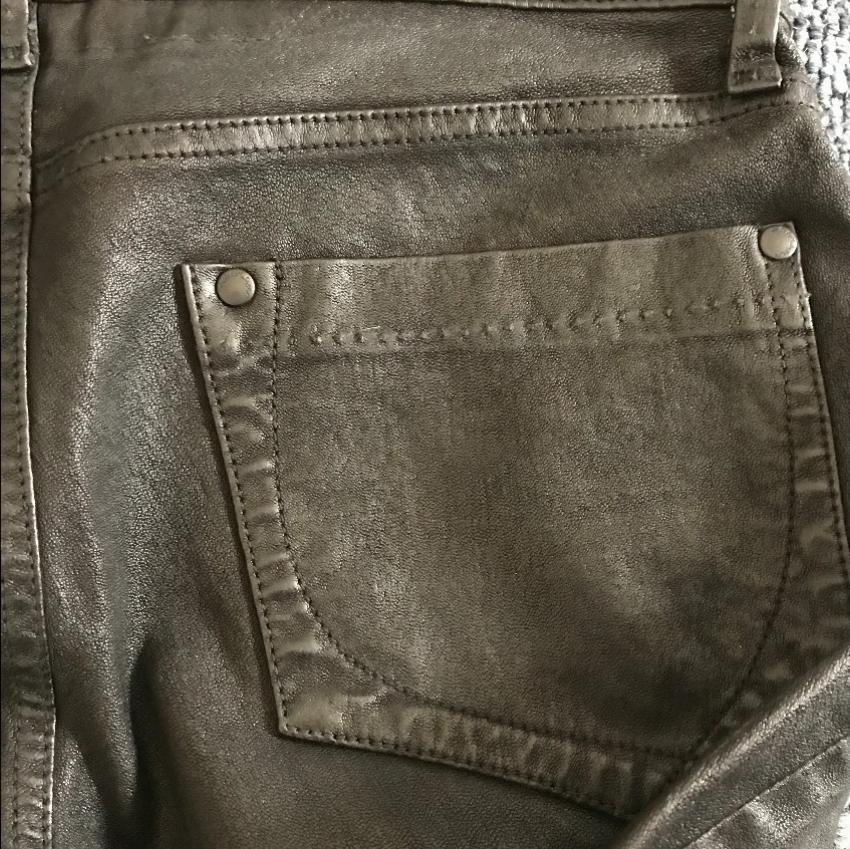Goldsign gold leather trousers