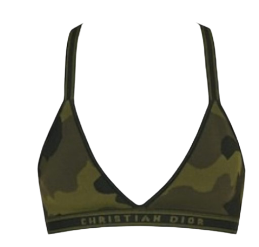 Dior Khaki Camo Print Bralette