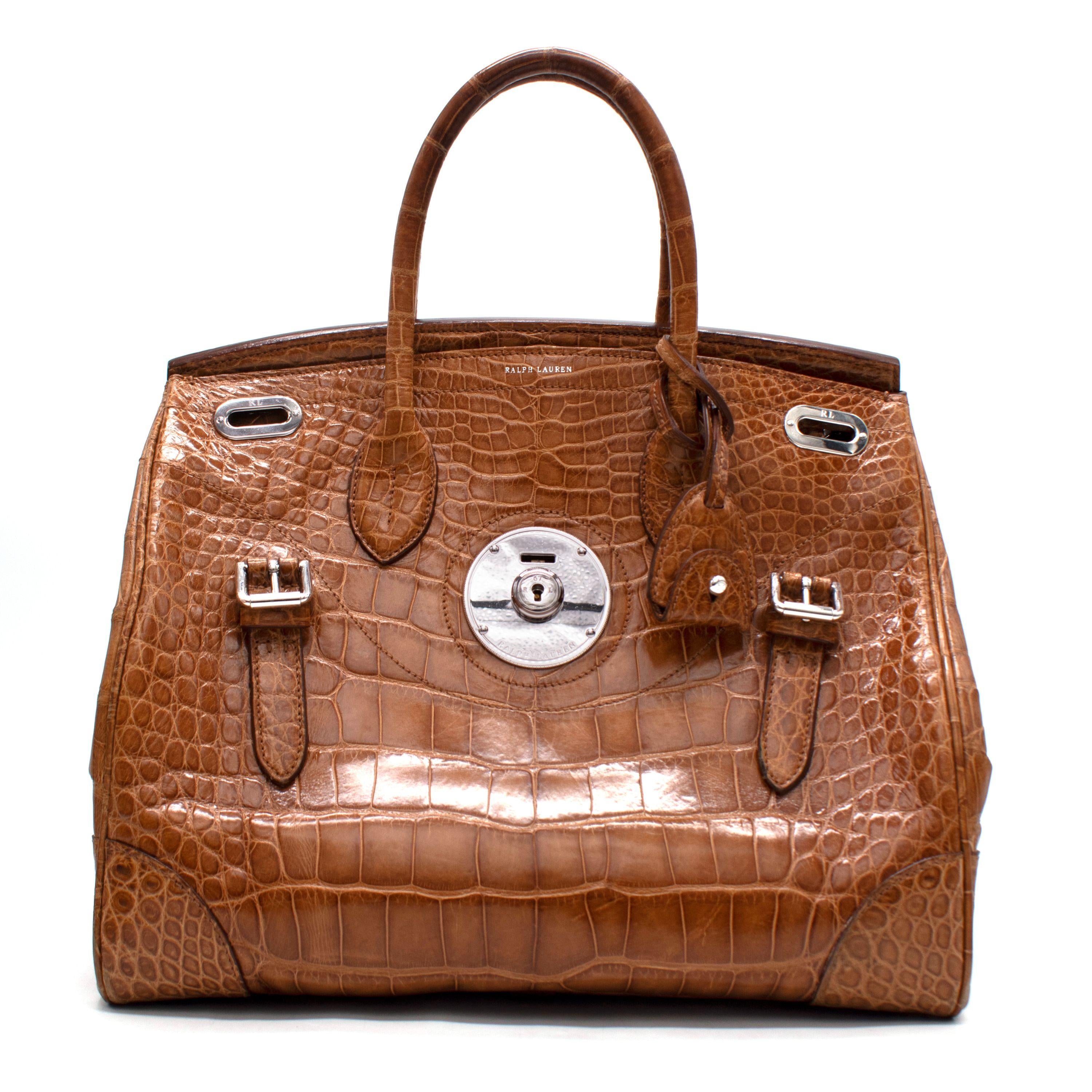 Ralph Lauren Ricky 33 Caiman Crocodile Bag