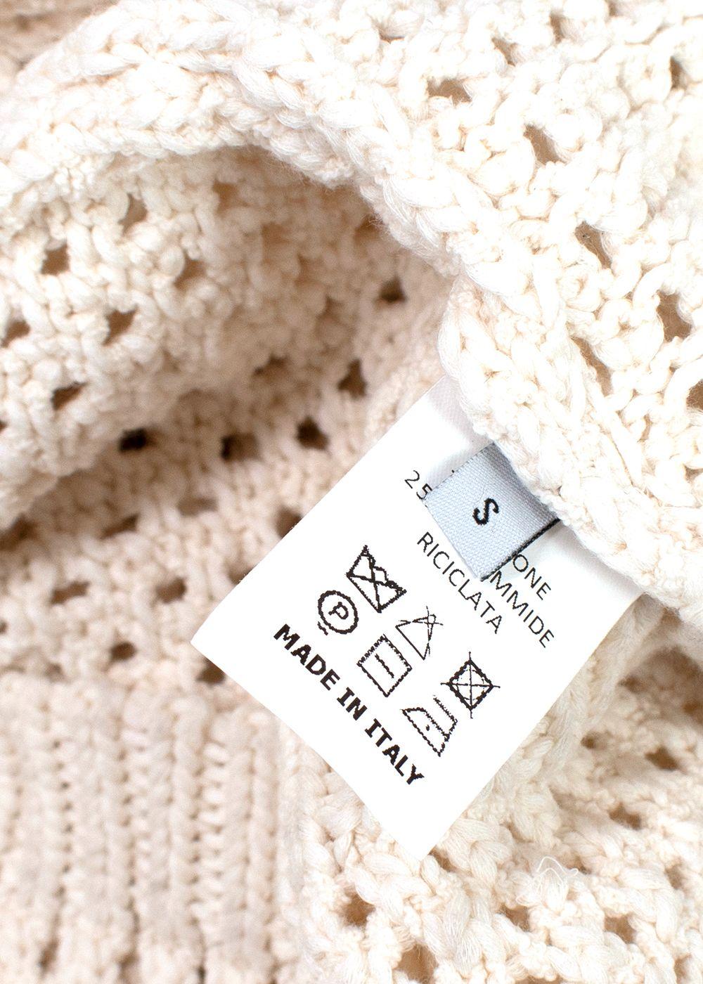 Ninety Percent Cream Crochet Knit Dress