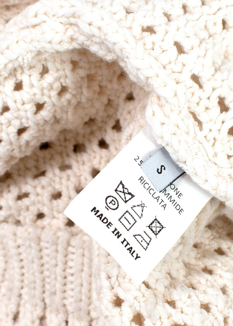 Ninety Percent Cream Crochet Knit Dress
