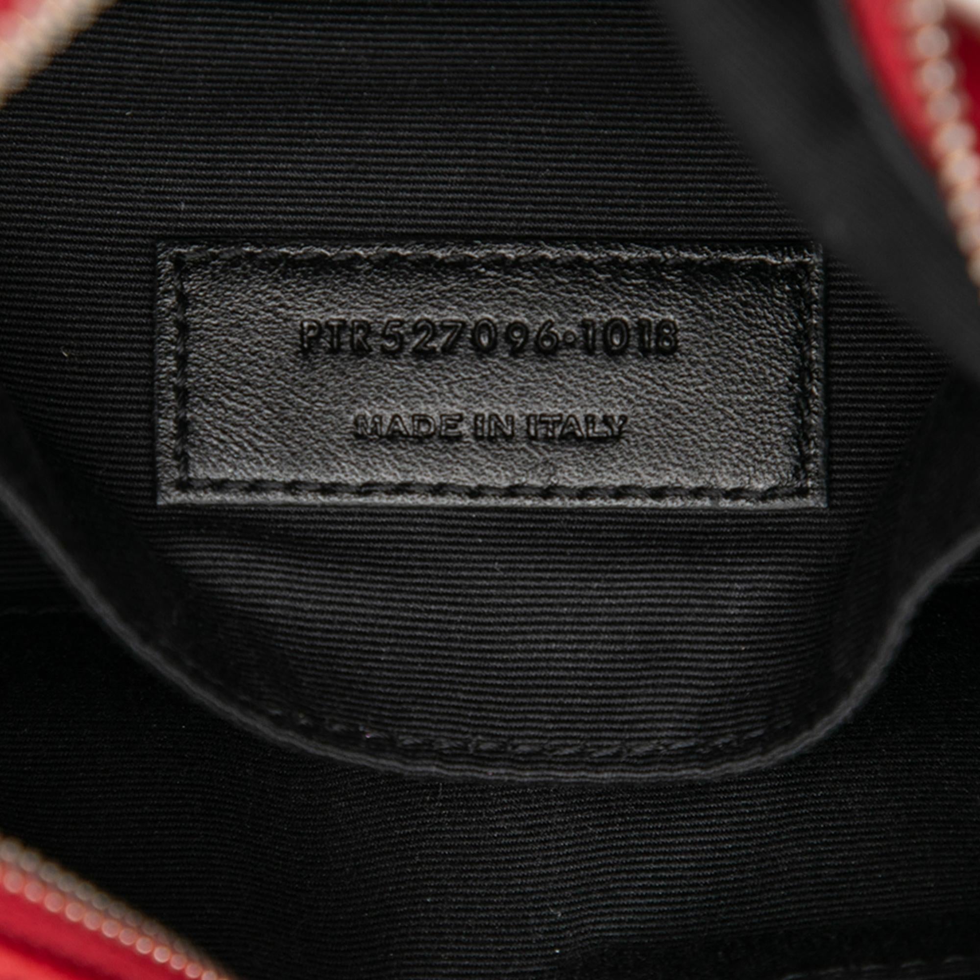 Saint Laurent Red Leather Monogram Lou Belt Bag