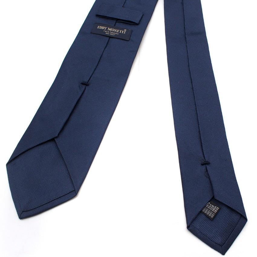 Eddy Monetti Navy Silk Tie