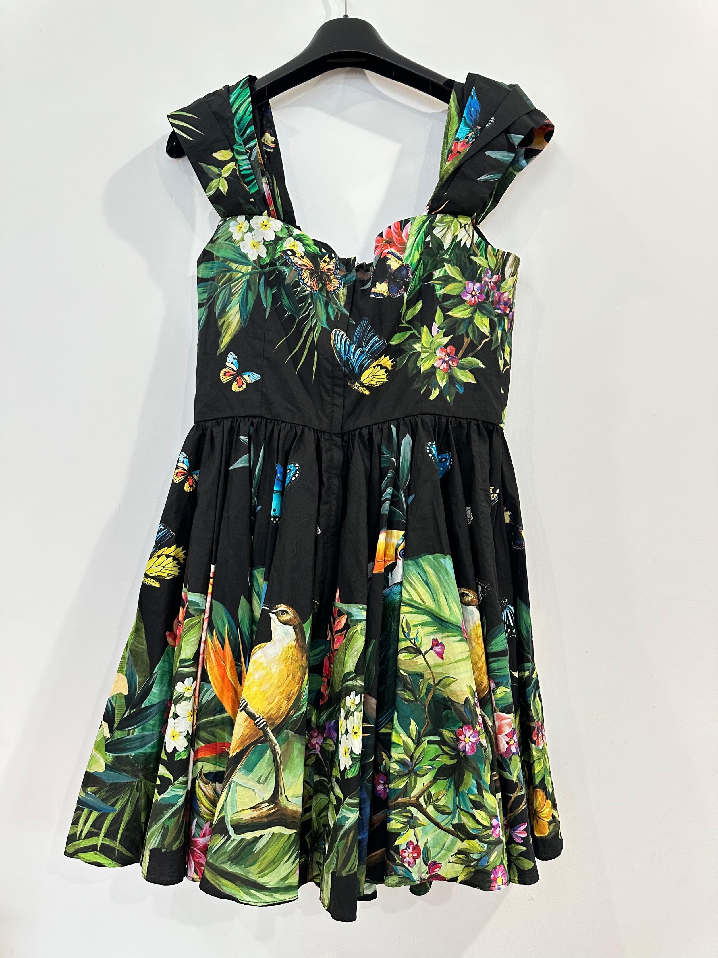 Pleated Printed Cotton-Poplin Mini Dress