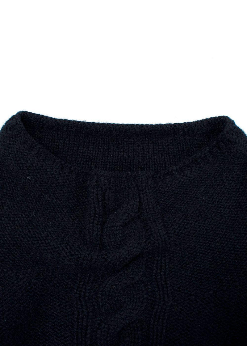 'S Max Mara Navy Turtleneck Cashmere Sweater