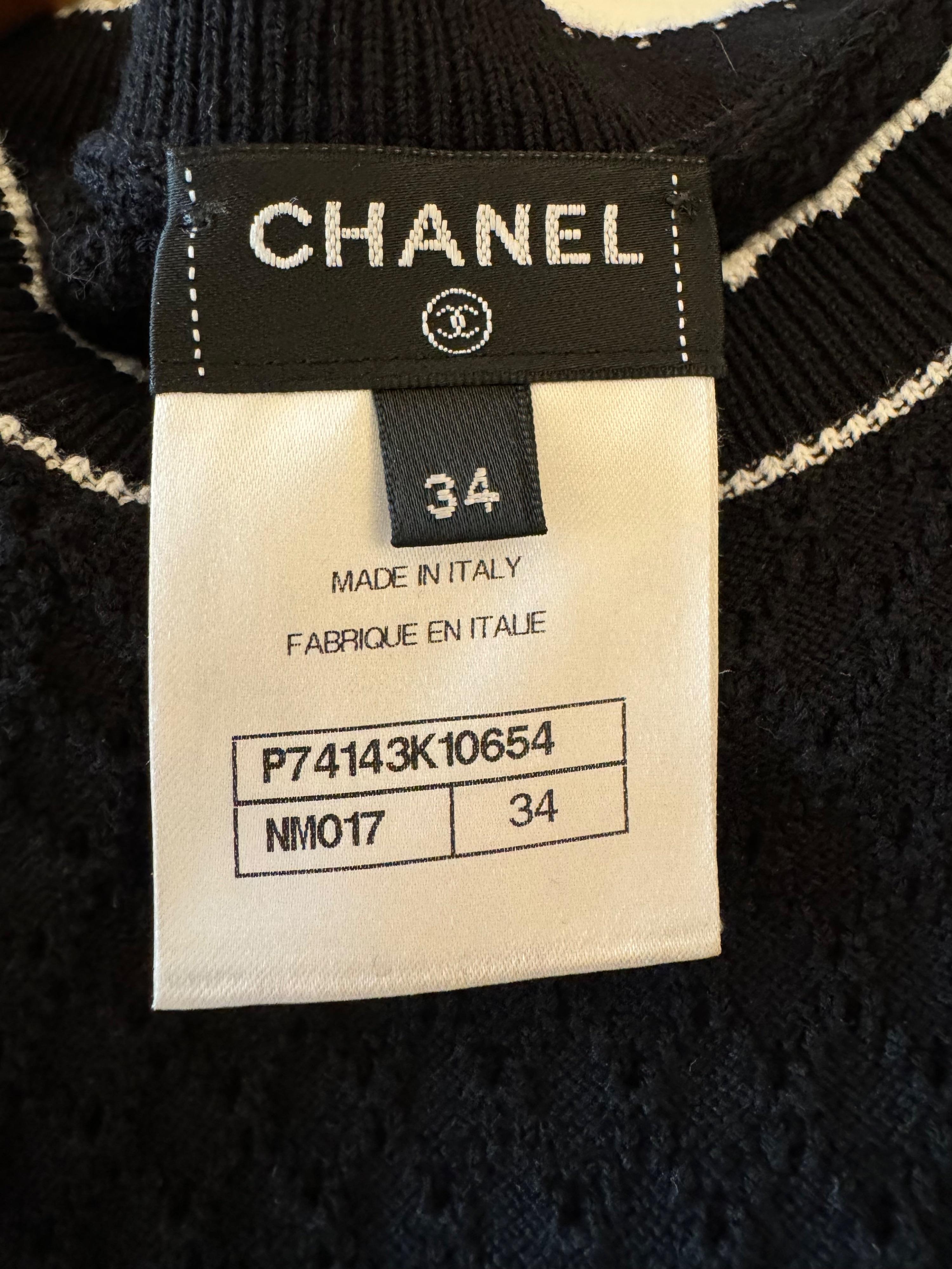 Chanel Black No.5 Embroidered Mini Dress