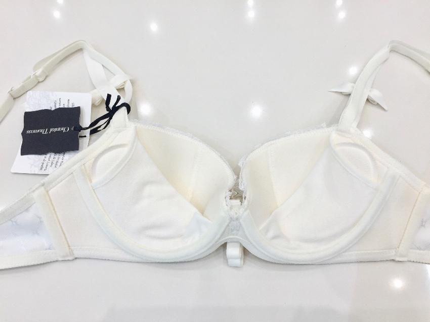 Chantal Thomass Calais Leavers Lace & Satin Pad Bra & Thong Set