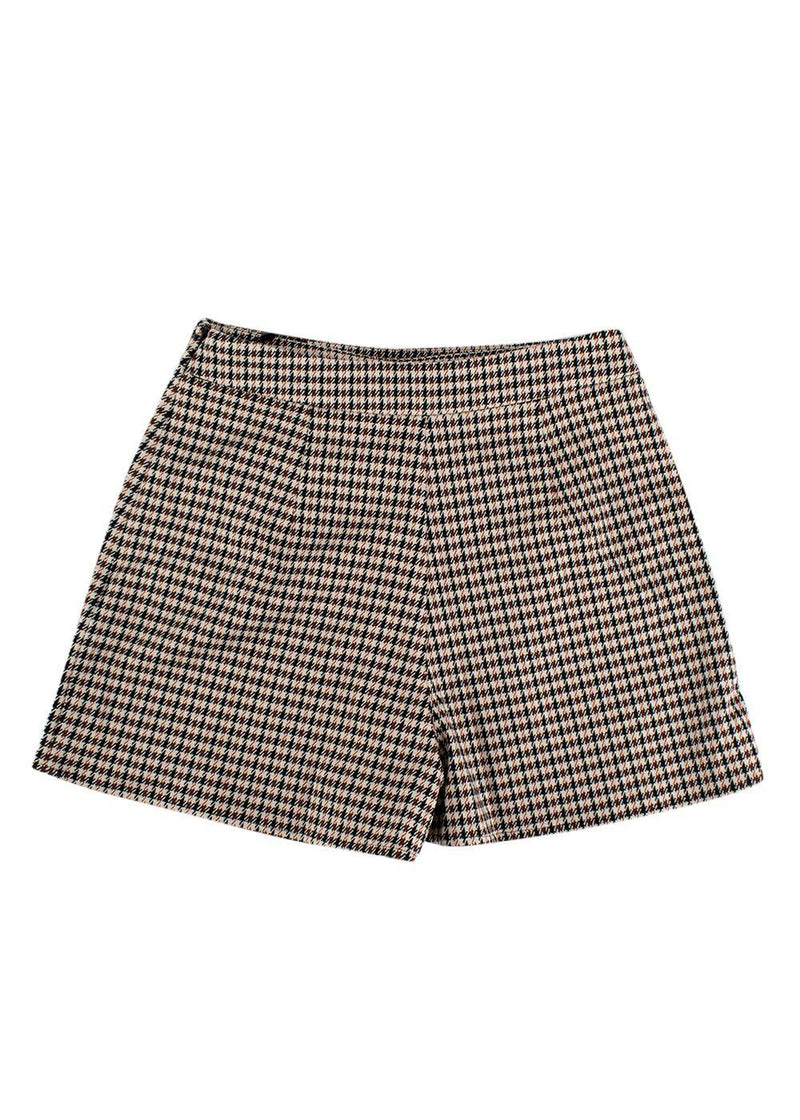 Claudie Pierlot Brown Houndstooth Check Skort