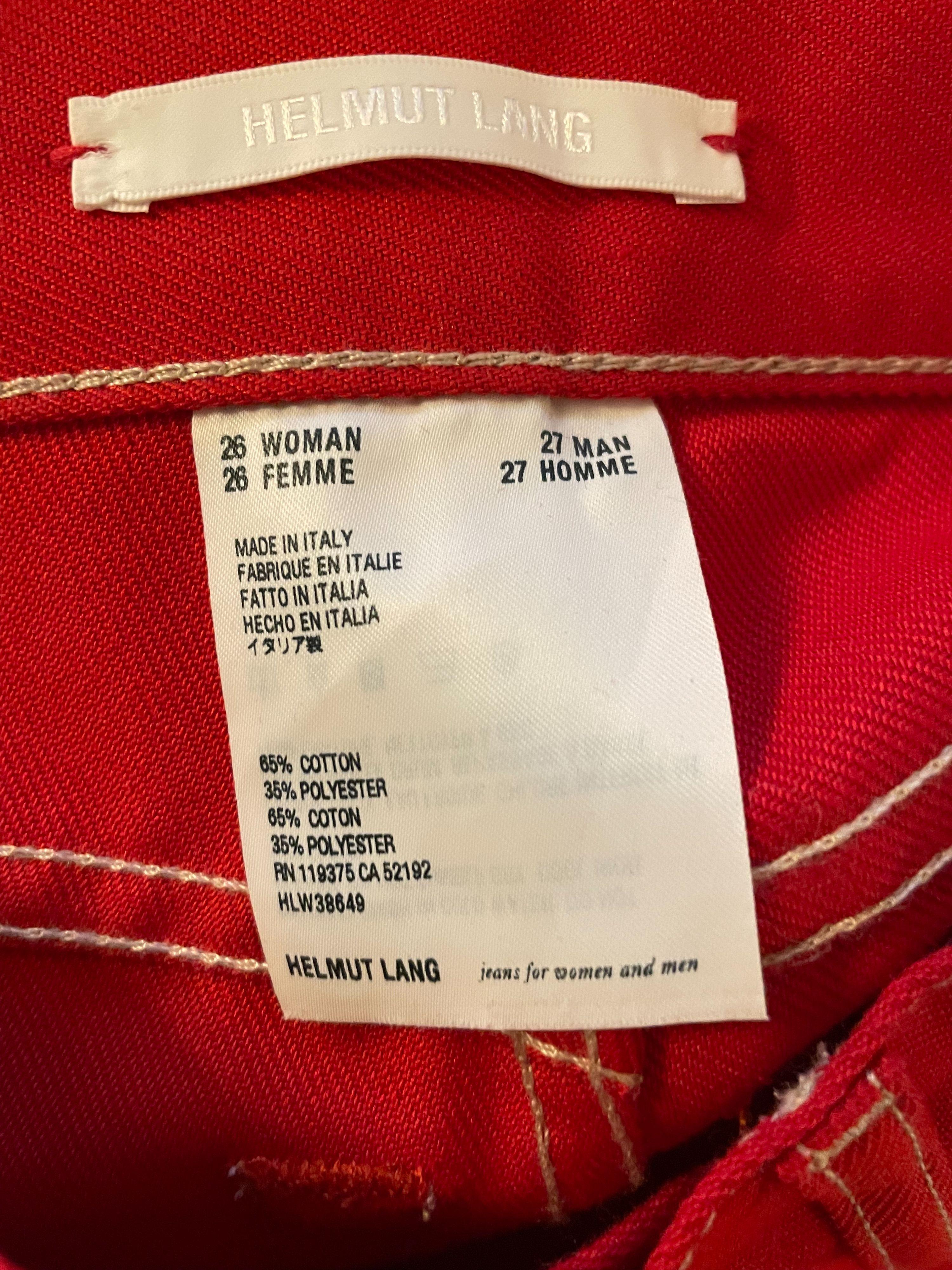 Red High Rise Jeans
