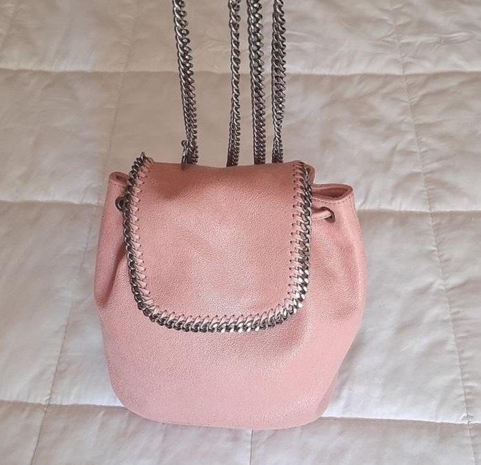 Stella McCartney Pink Faux Leather Falabella Backpack