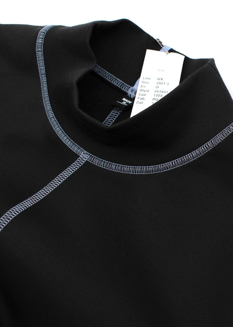 MCQ Black Neoprene Bodycon Mini Dress