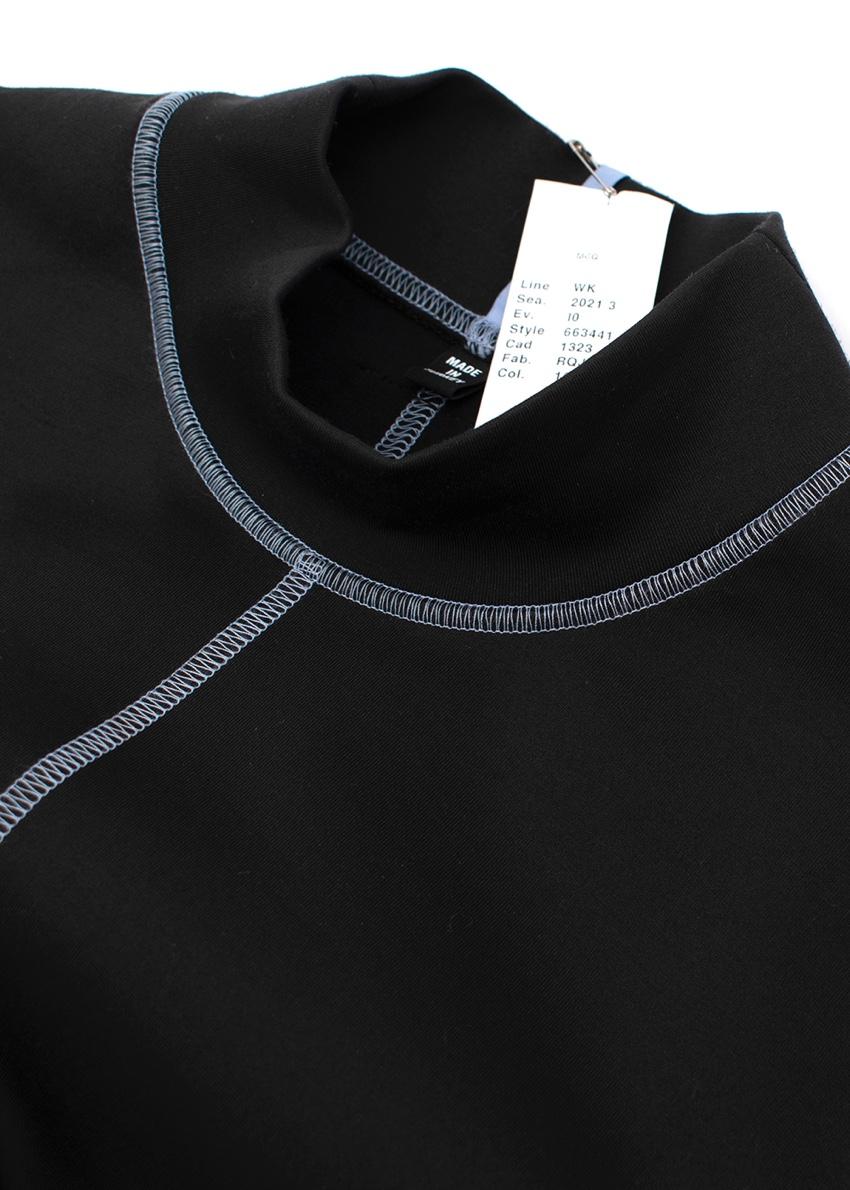 MCQ Black Neoprene Bodycon Mini Dress