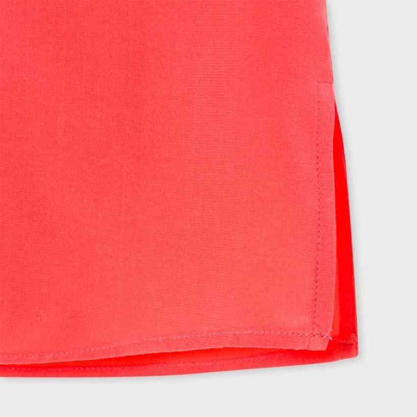 Paul Smith Coral Silk Crepe Shift Dress