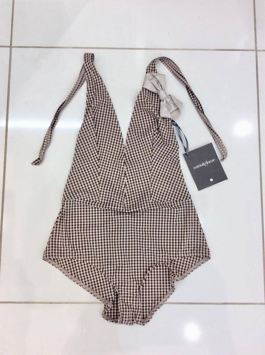 Minuit Douze Iridescent Gingham One-Piece Swimsuit
