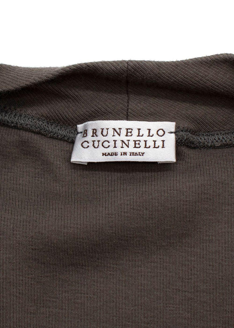 Brunello Cucinelli Soft Ribbed V Neck Tank Top