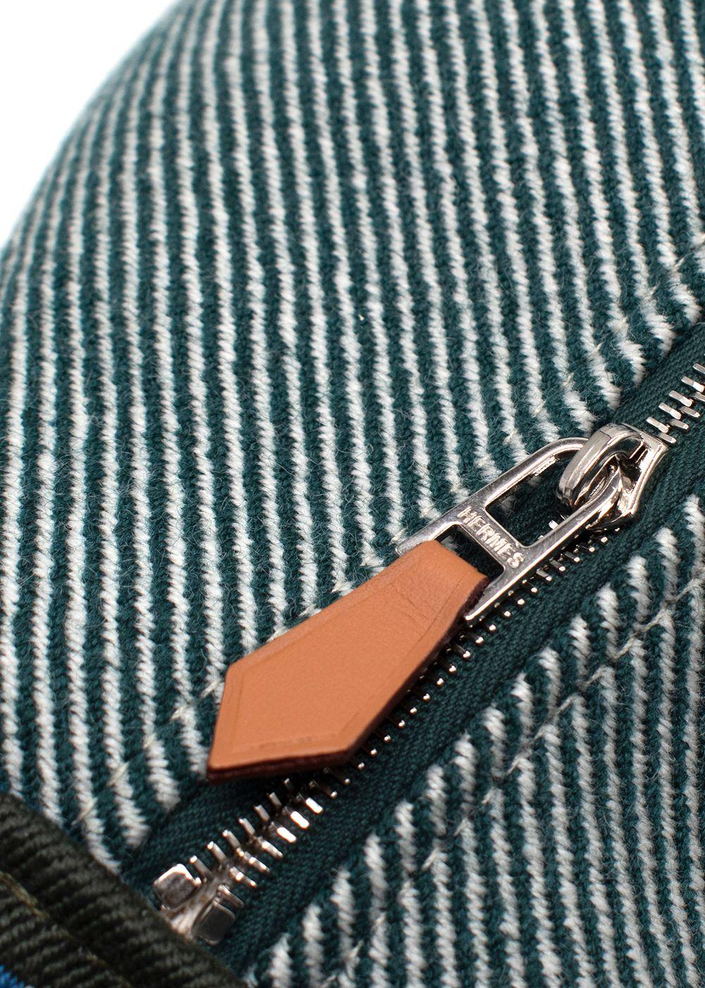 Hermes Green Stripe Bride-a-Brac au Carre Case