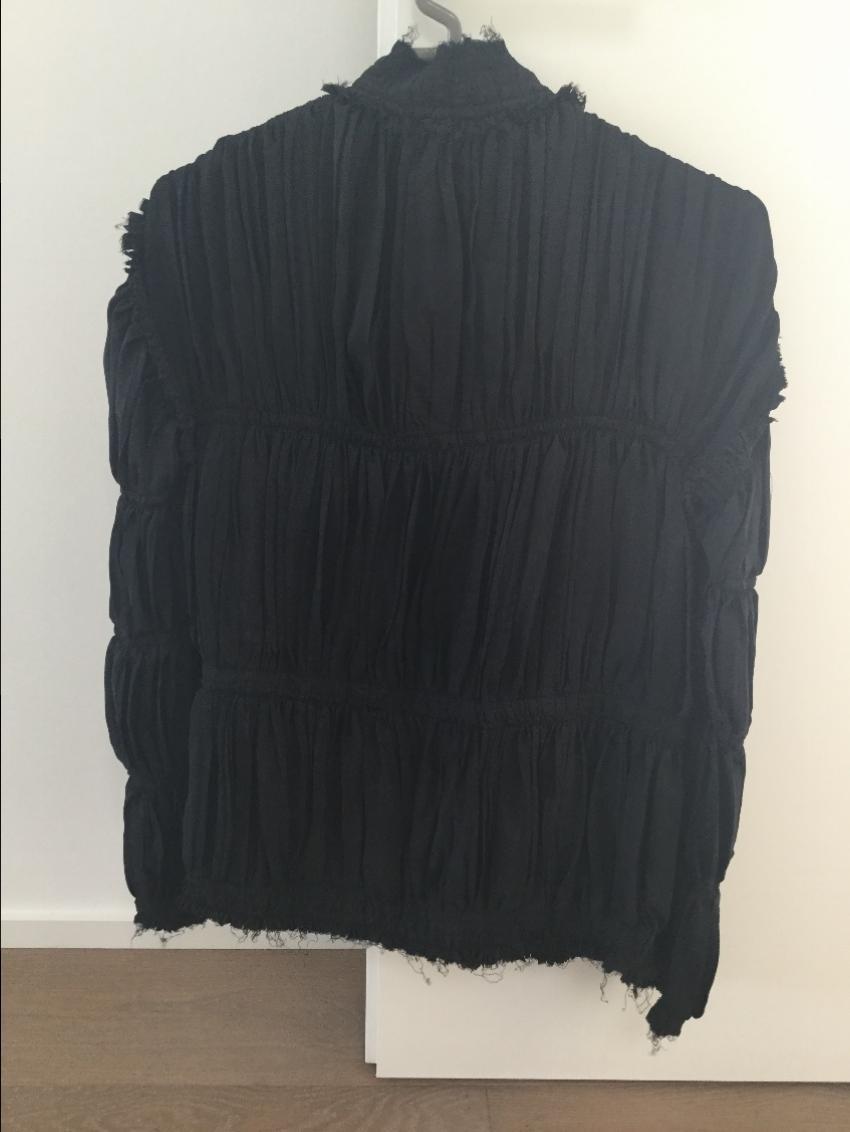 J. W Anderson Frayed Ruched Crepe De Chine Jacket