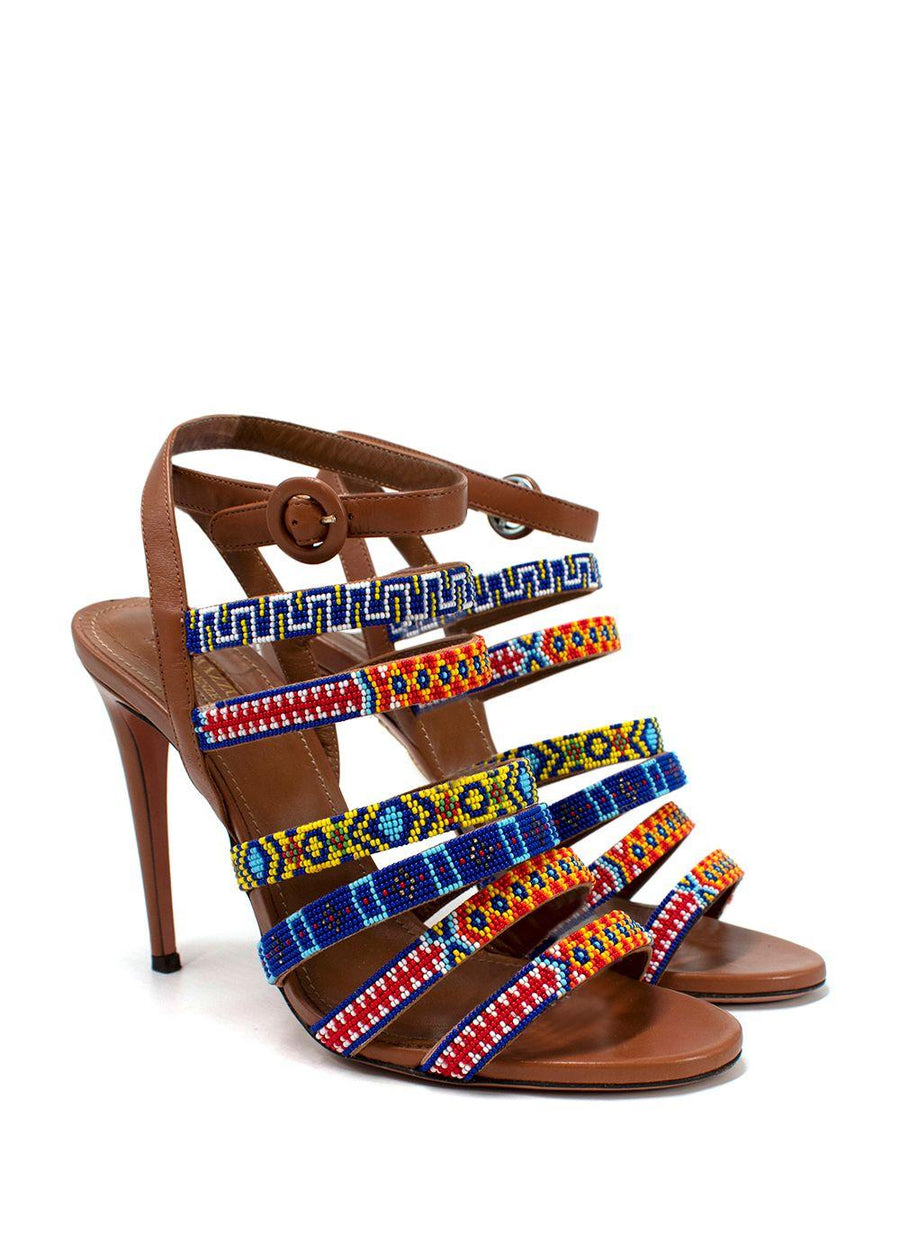 Aquazzura Beaded Strap Heels
