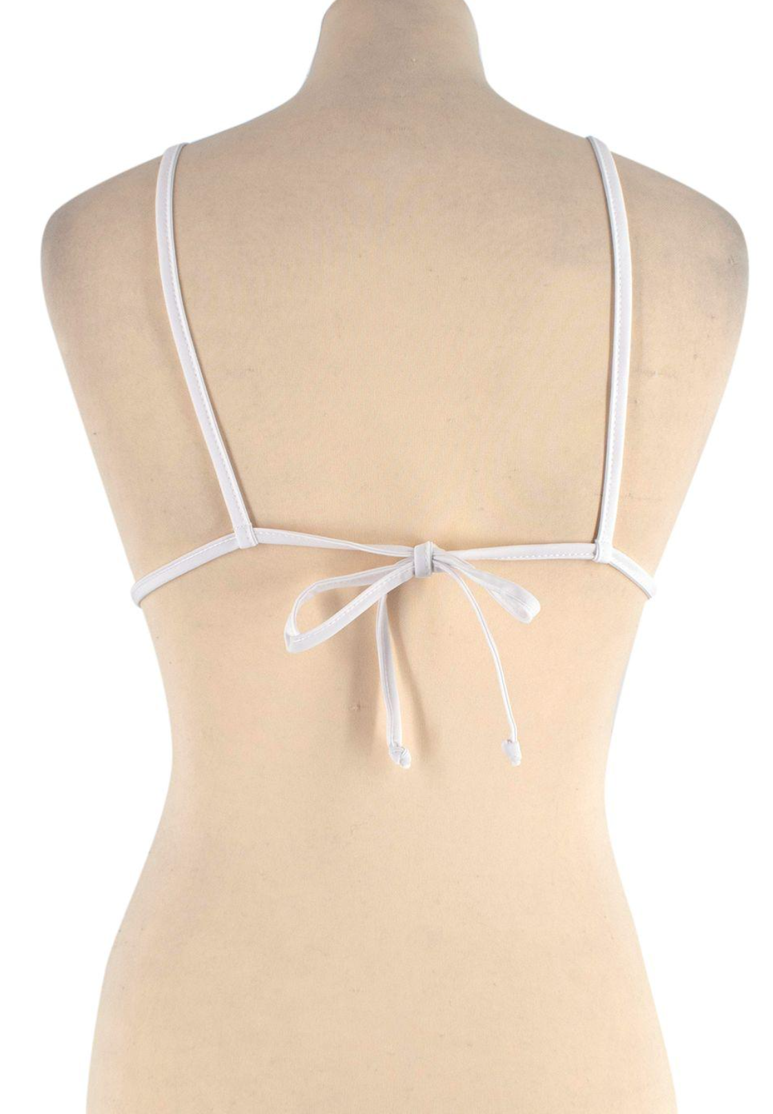 Borgo De Nor x Talia Collins White Crochet Divona Tie Bikini