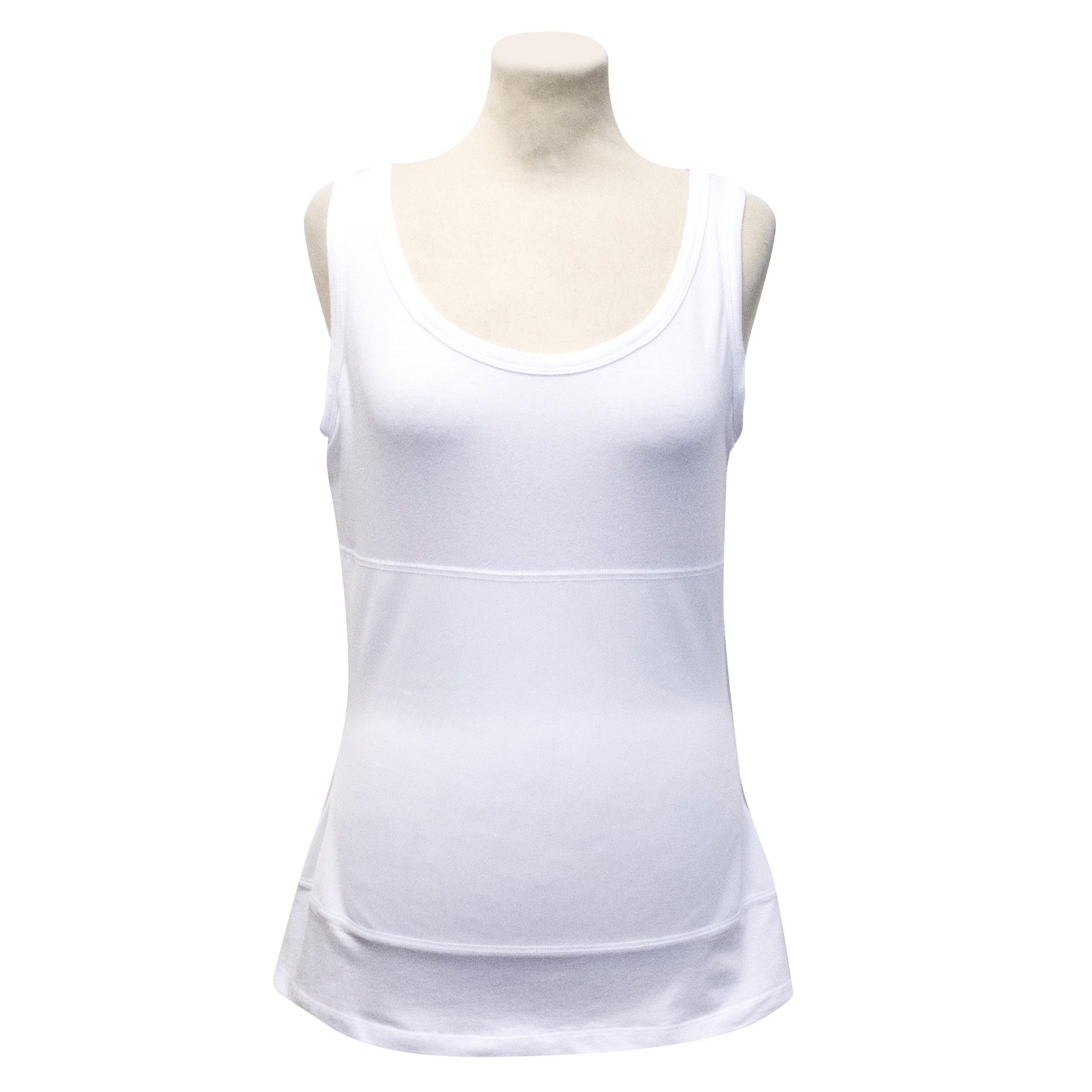 Heather Thompson Yummie Tummie White Strap Top