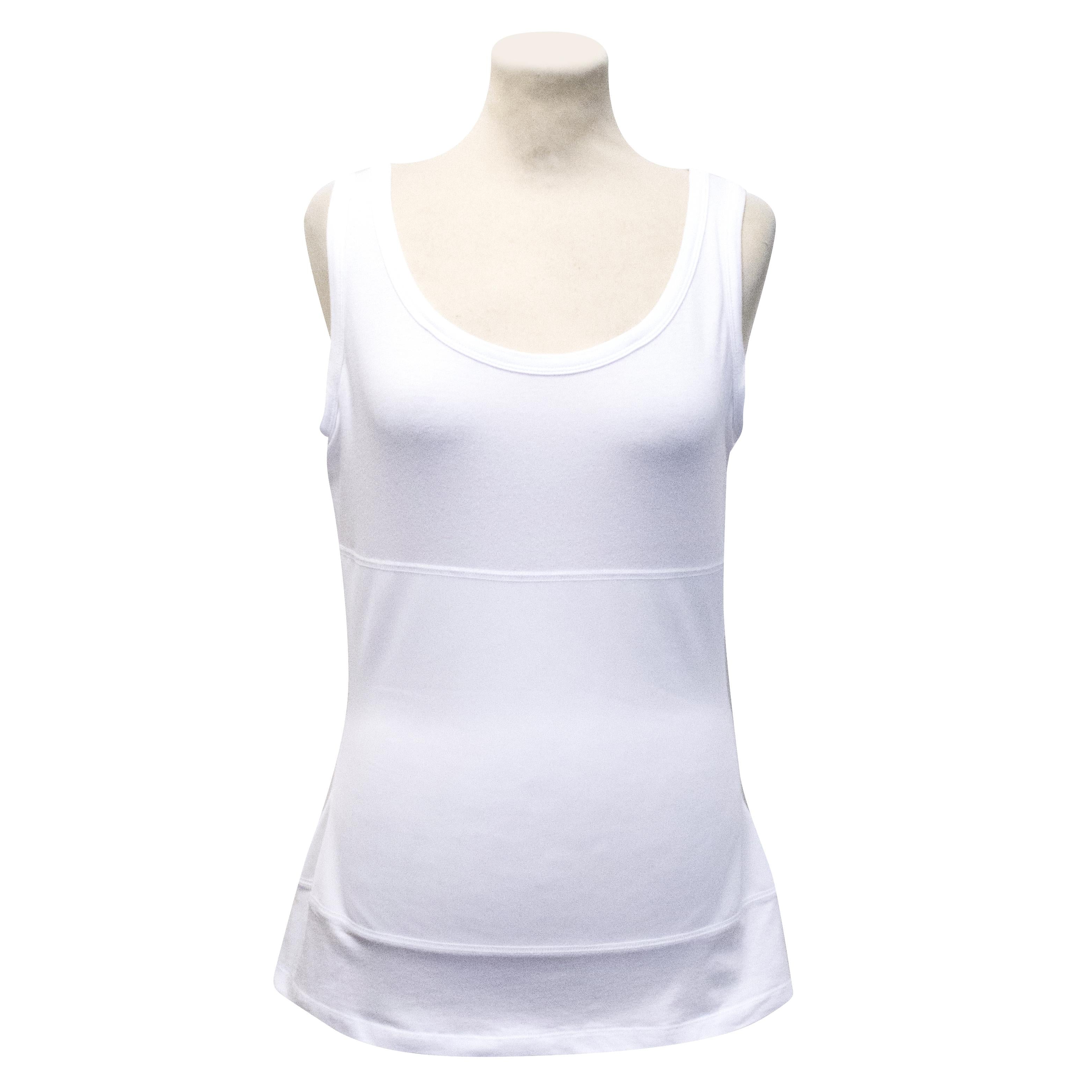Heather Thompson Yummie Tummie White Strap Top