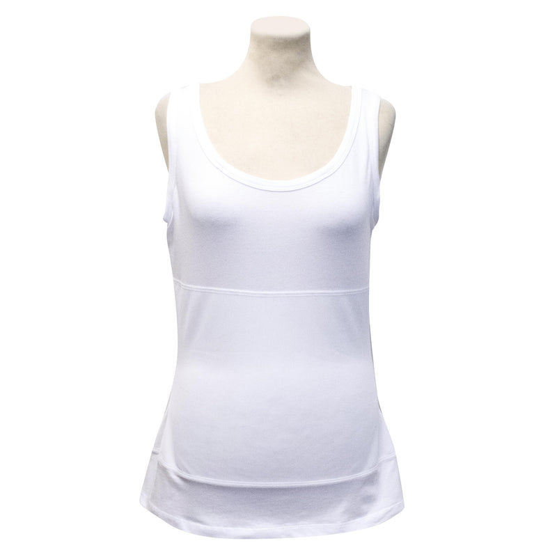 Heather Thompson Yummie Tummie White Strap Top