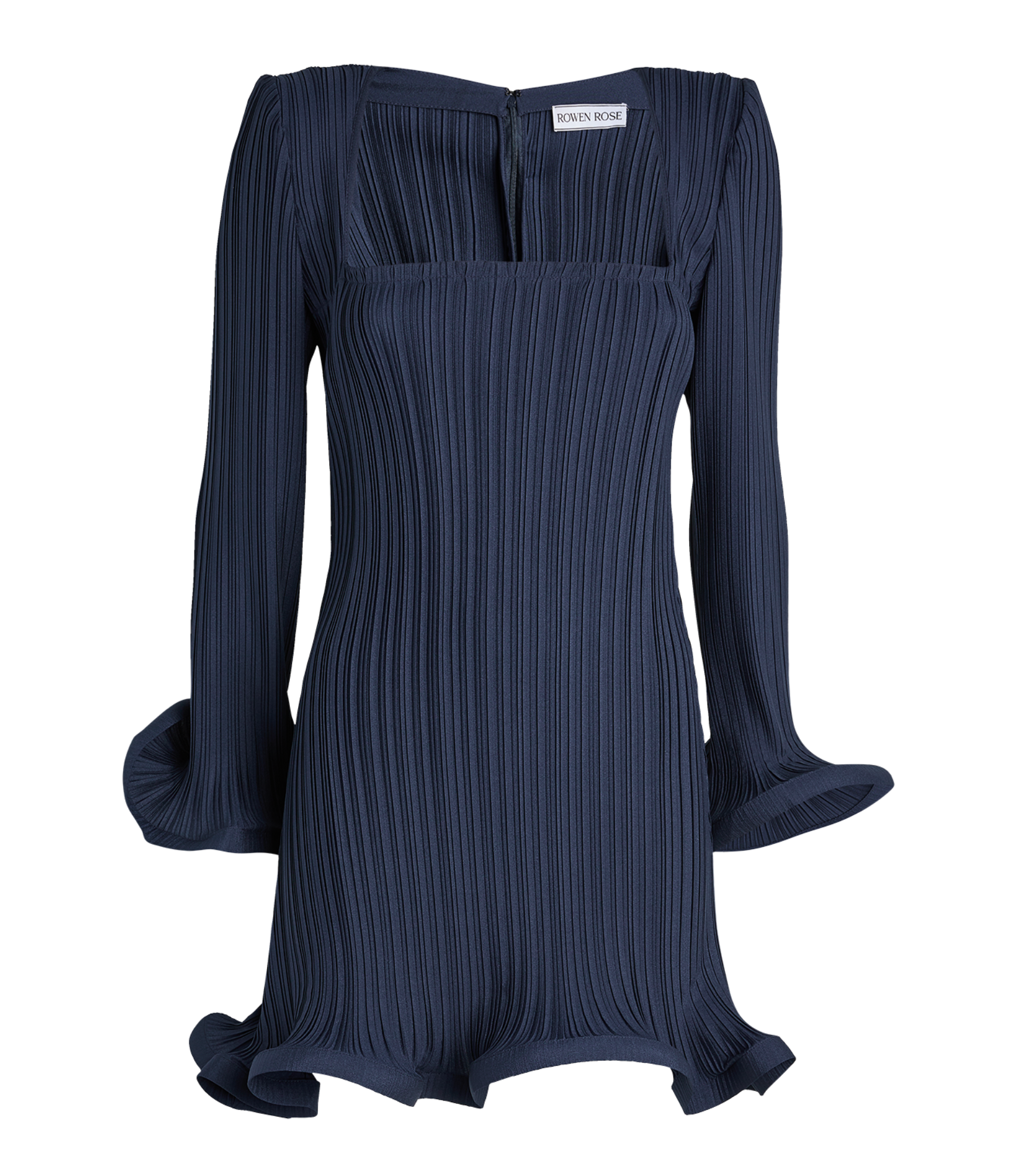 Rowen Rose Georgette Pleated Mini Dress