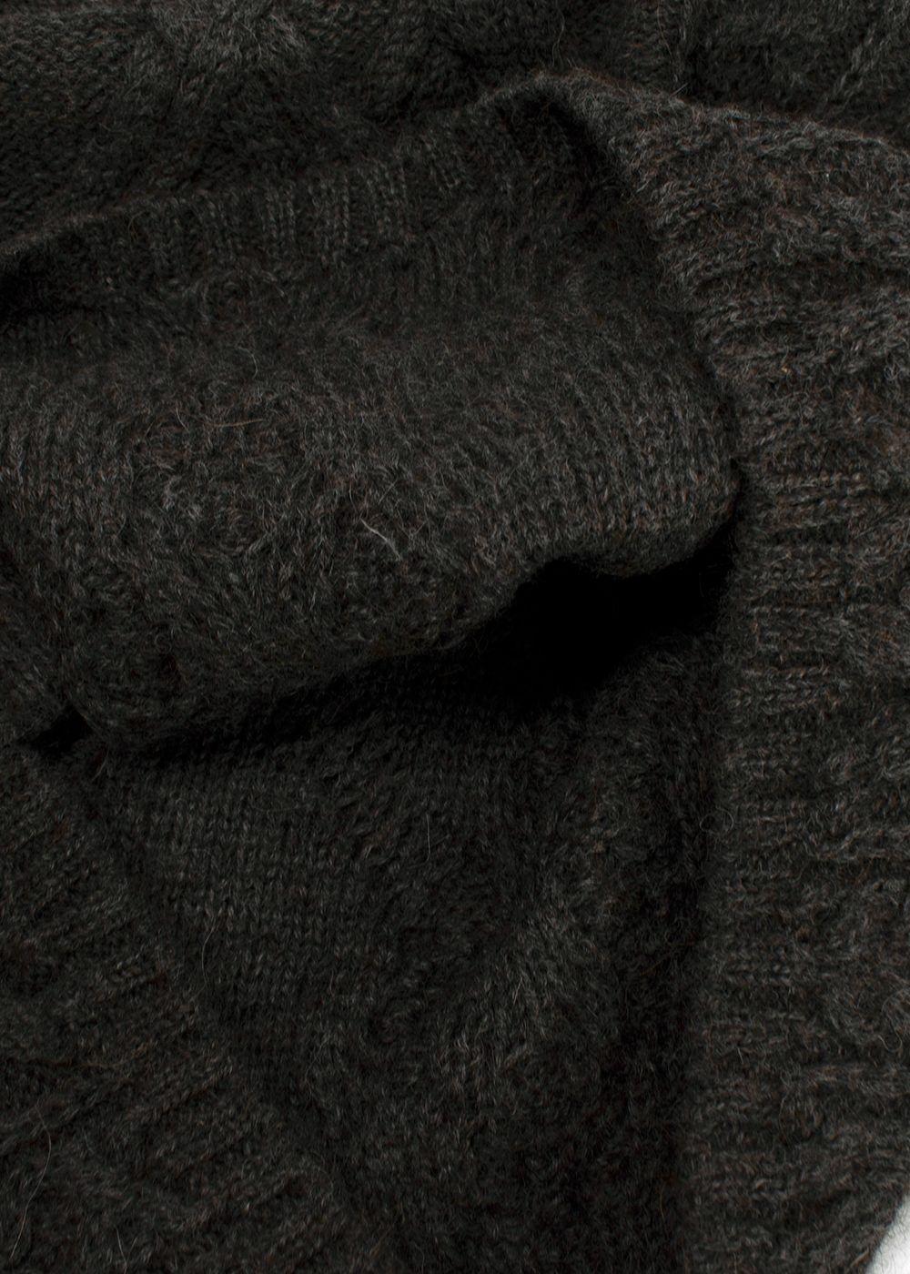 Chloe Grey Cable Knit Merino Wool Pencil Skirt