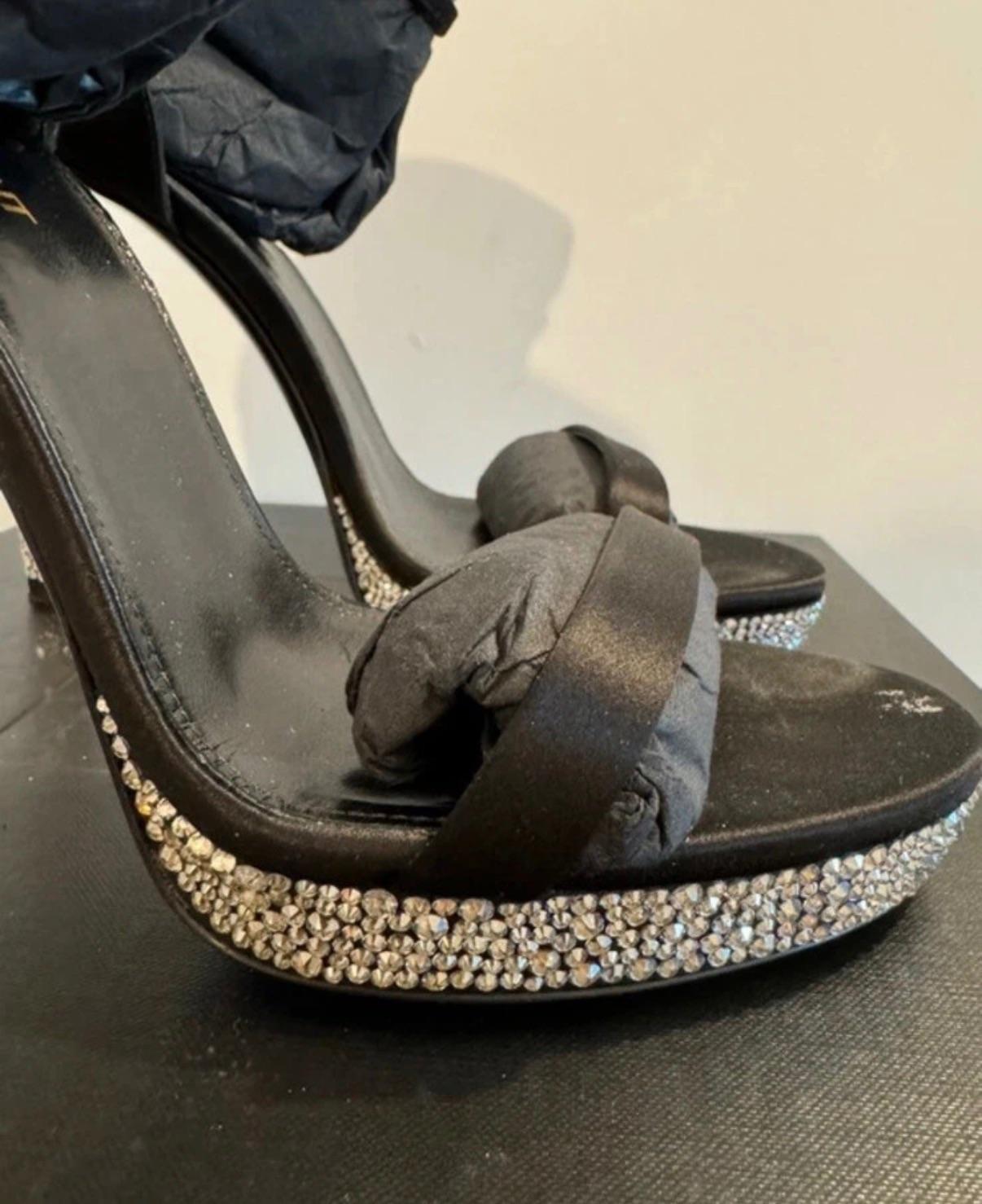 Saint Laurent Crystal Embellished Sandals