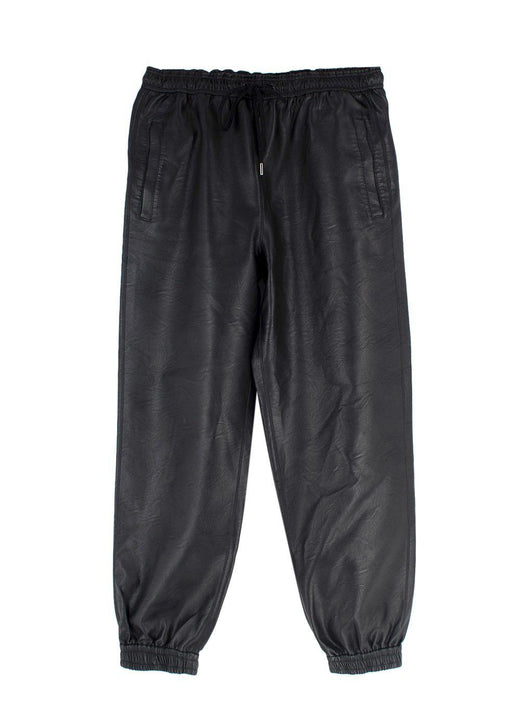 Stella McCartney Black Vegan Leather Joggers
