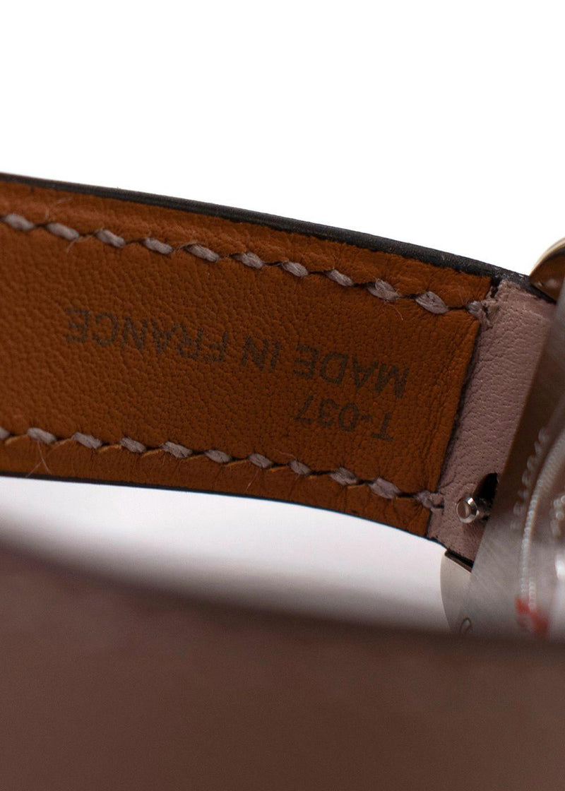 Hermes Glycine Anchor Chain Small Model Cape Cod Watch with Double Tour Strap