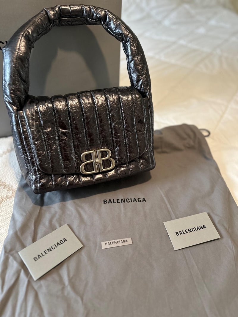 Balenciaga Silver Monaco Bag