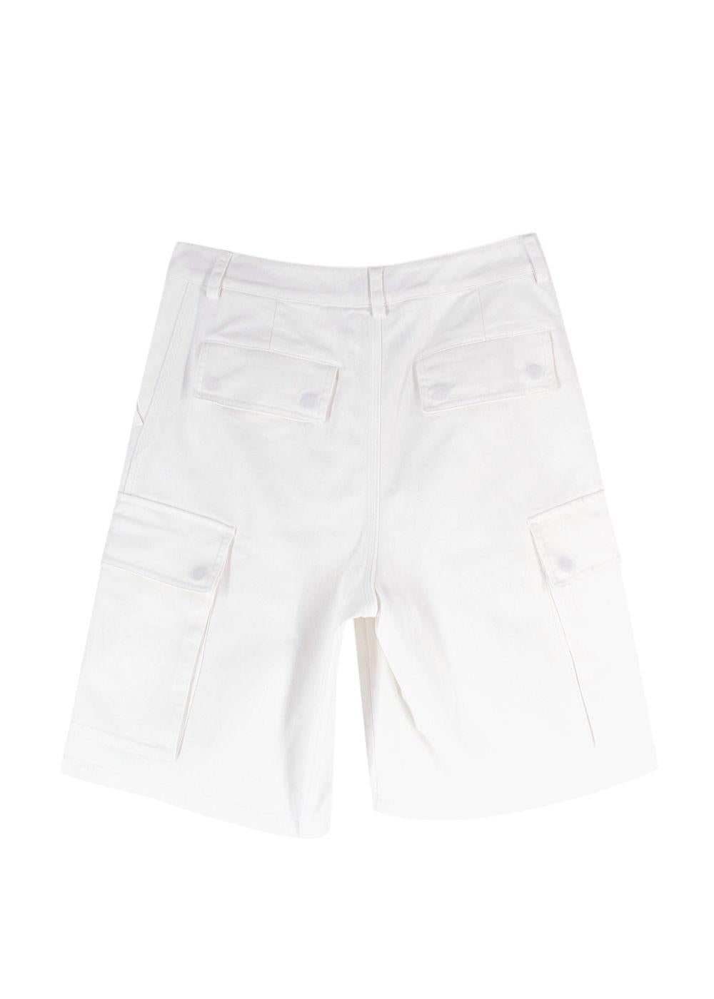 Dior White Denim Zip Shirt and Jorts Set