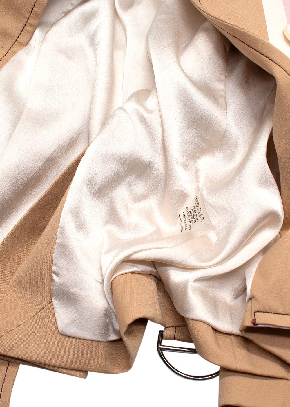 Alexis Beige Double-Breasted Belted Blazer Jacket