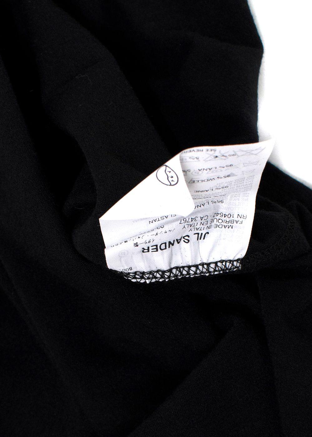 Jil Sander Black Wool Blend Top