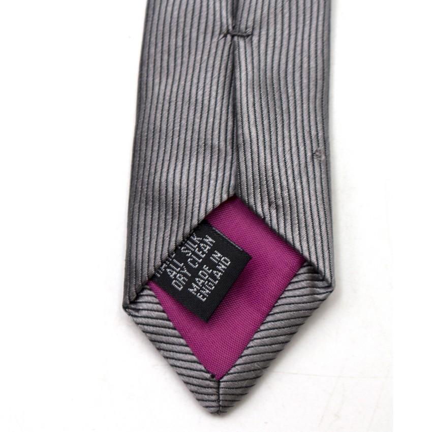 Duchamp Silver Silk Embellished Tie