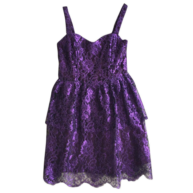 Tiffany McCall Couture Purple Lace Dress with Bolero