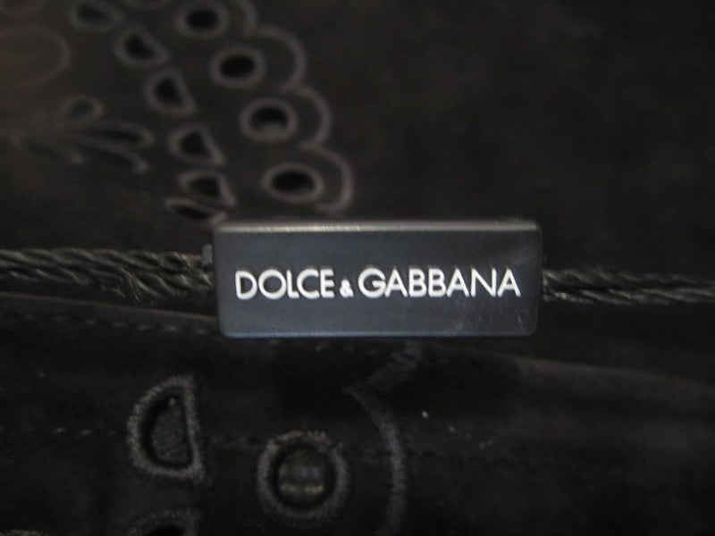 Dolce & Gabbana black suede shift tunic dress