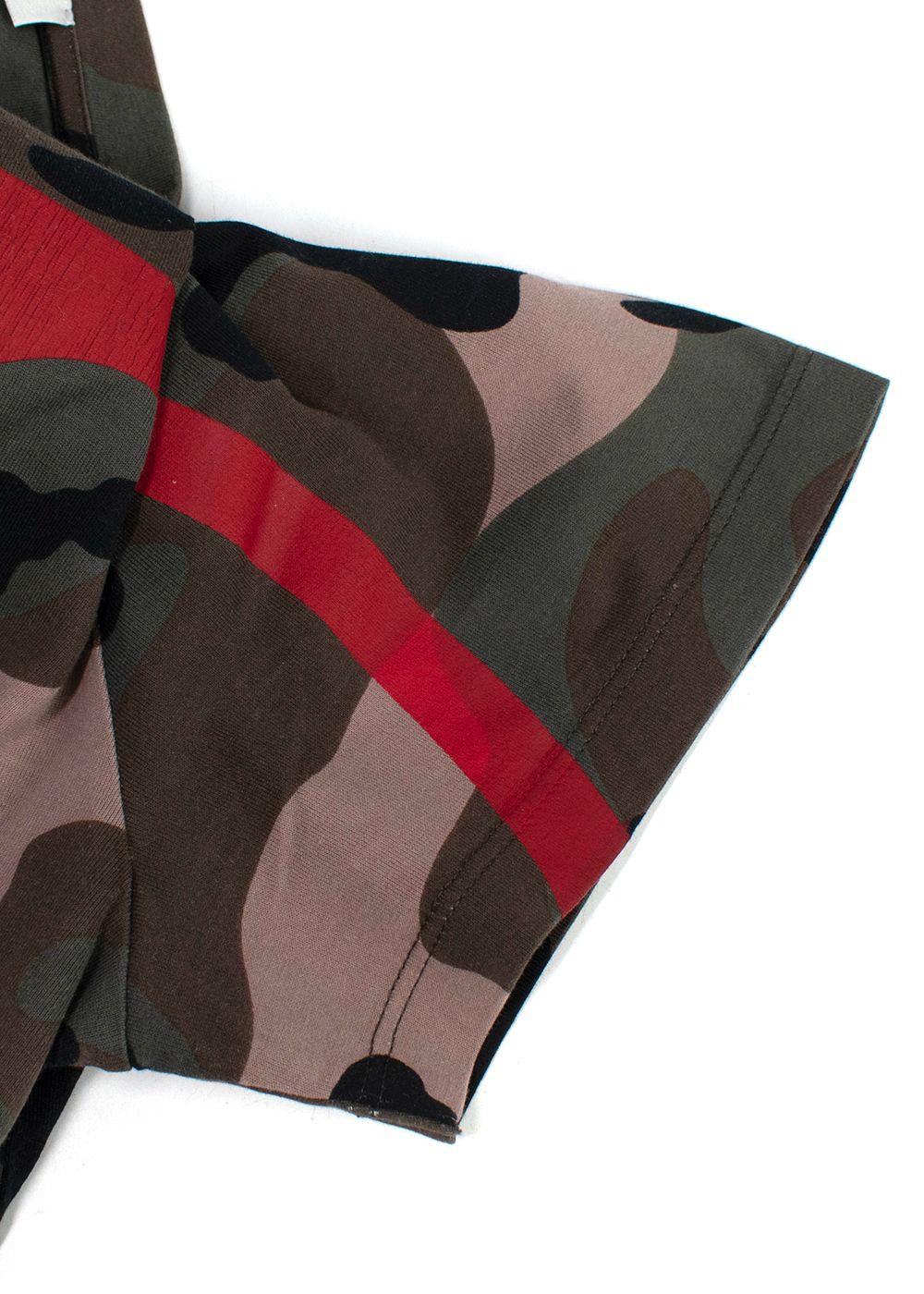 Valentino Camo T-Shirt with Red VLogo