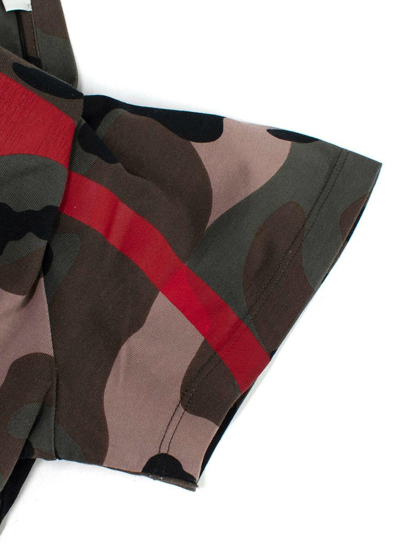 Valentino Camo T-Shirt with Red VLogo