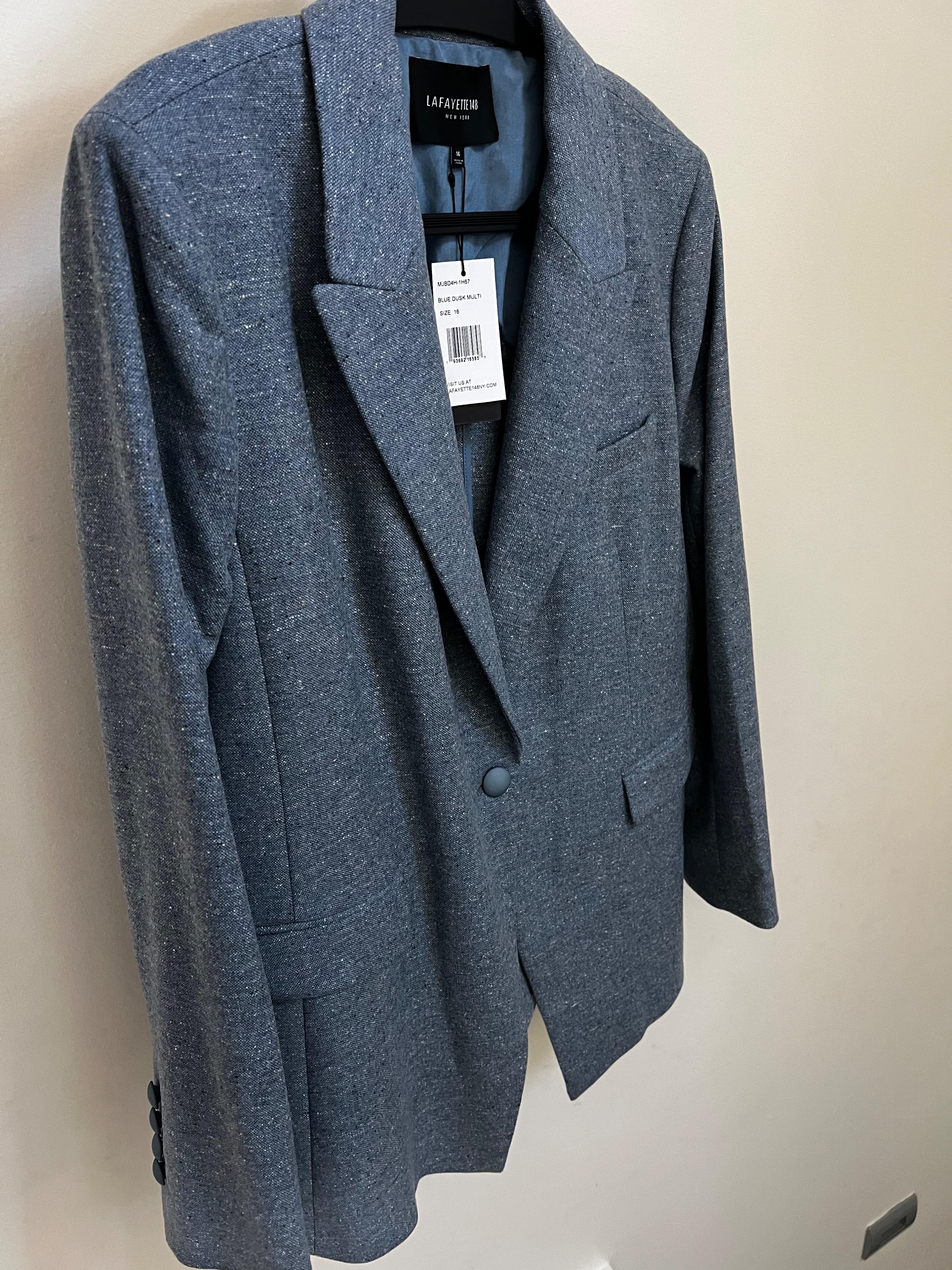 Blue Dusk Heather One-button Blazer
