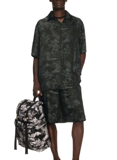 Off White Fresco Visc Jacq Bowling Shorts