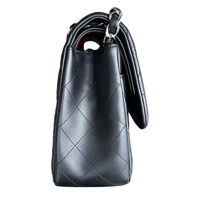 Chanel Black Lambskin Jumbo Double Flap Bag