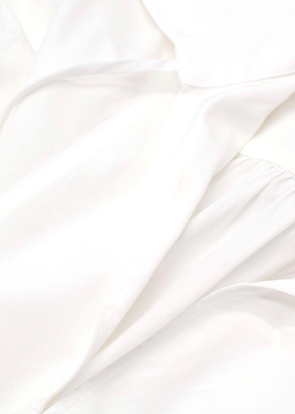 Max Mara White Fedora Balloon Sleeve Dress