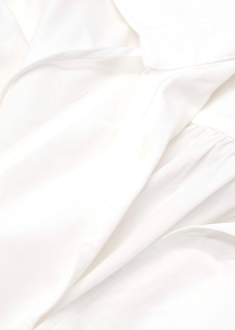 Max Mara White Fedora Balloon Sleeve Dress