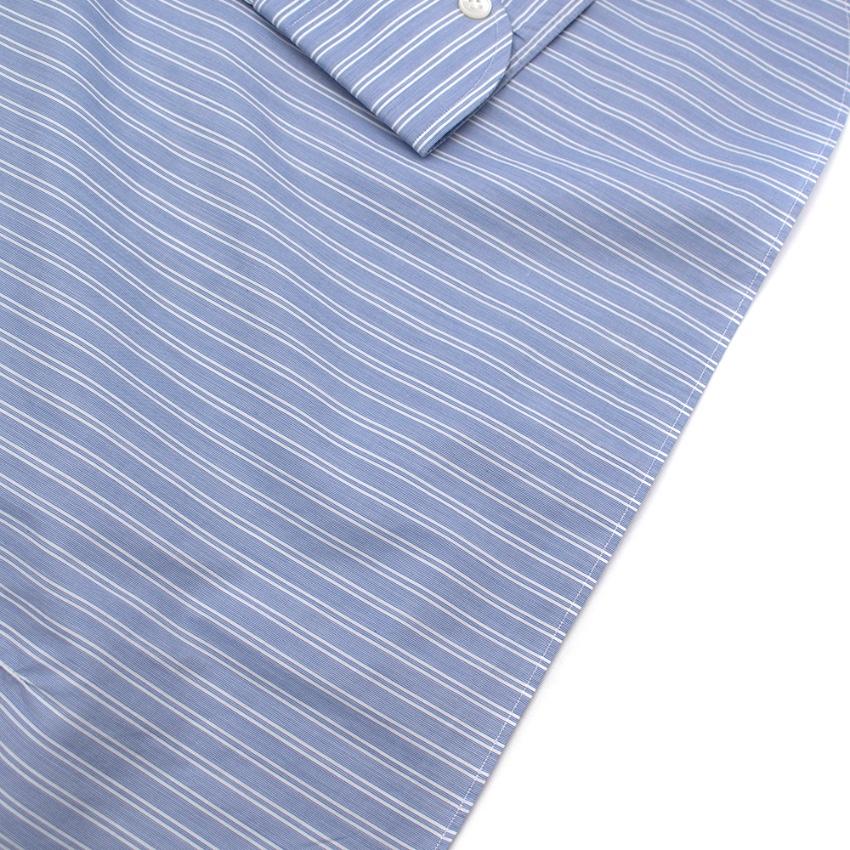 Emanuele Maffeis Blue Cotton Long Sleeve Tailored Shirt