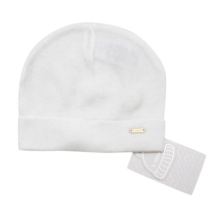 Il Trenino White Soft Cotton Artisanal Beanie